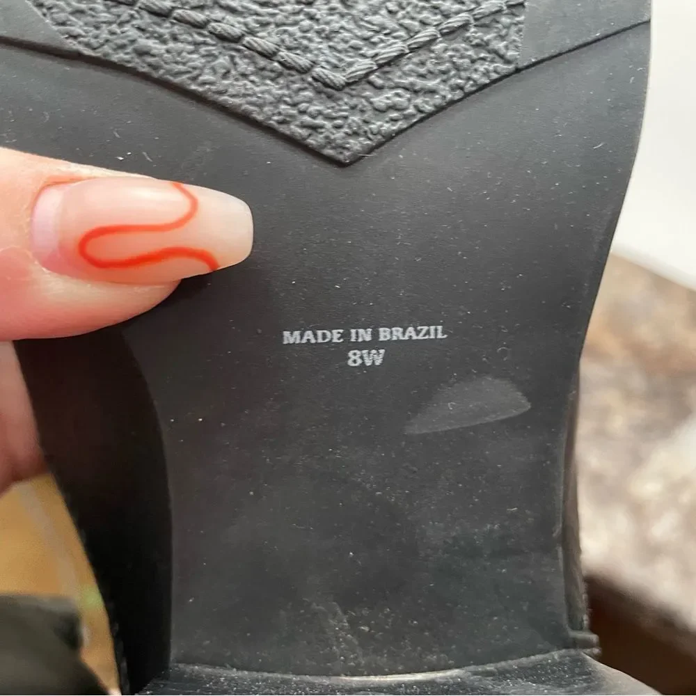 Matisse Black Leather Tall Heeled Riding Boots